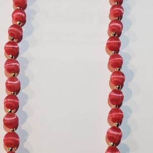 Red/ Fusion Beaded Necklace